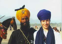 A Nihung with Guru Dharma Singh Khalsa - Photo by Guru Jaswant Kaur