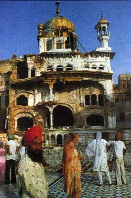 The Akal Takhat after June 6th, 1984